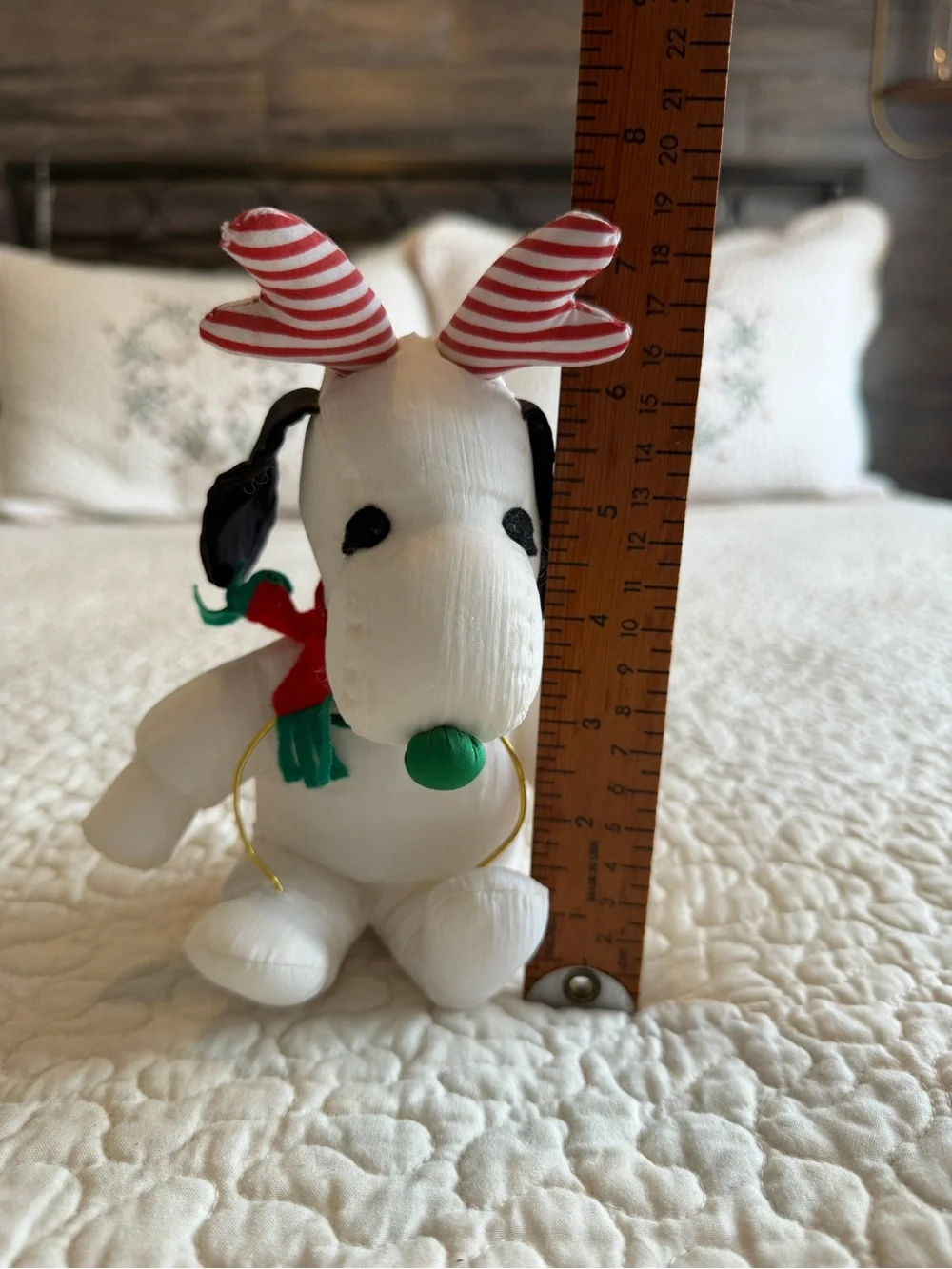 Peanuts Plush Reindeer SnoopyStuffed Animal Toy Christmas Holiday White Black 6